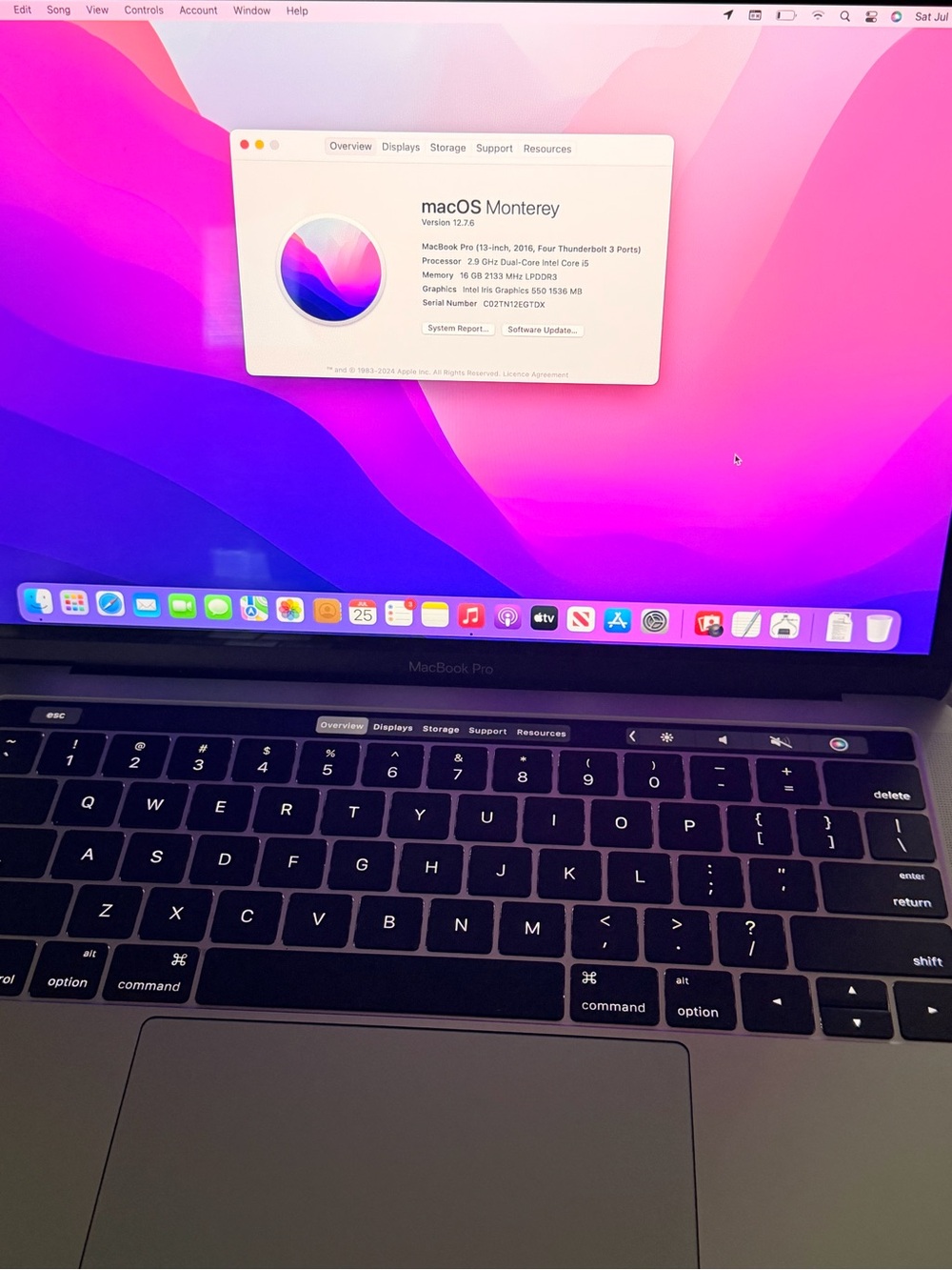 Apple MacBook in Space Gray with Black Logo